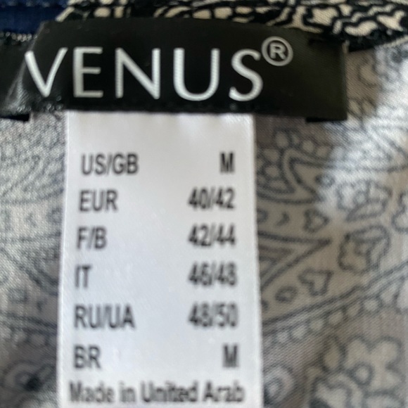 Venus shoulder cutout blue multi dress - Picture 3 of 4